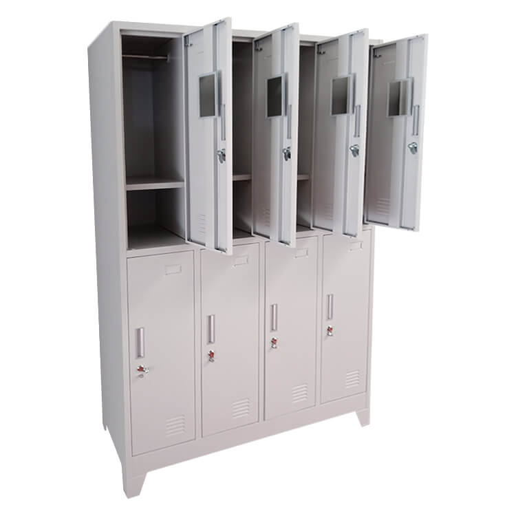 Steel Storage Locker-Double Tier Unit 17.875 x 18 x 78 H each Tier is 35.5" H 