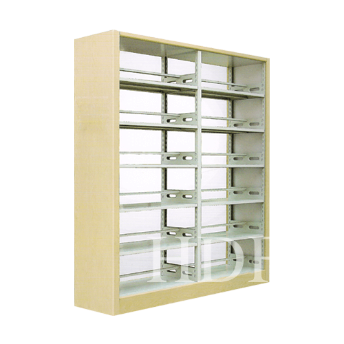 Double Sided Open Metal Shelf Library, Metal Library Shelving